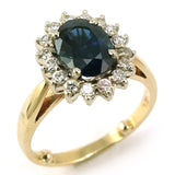 14k Yellow and White Gold Sapphire / Diamond Ring