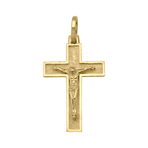 Yellow Gold Crucifix Cross Pendant • 10k 14k 18k – London Gold