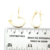 14k Yellow Gold Diamond Huggie Earring